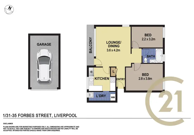 Floorplan of Homely unit listing, 1/31-33 Forbes Street, Liverpool NSW 2170