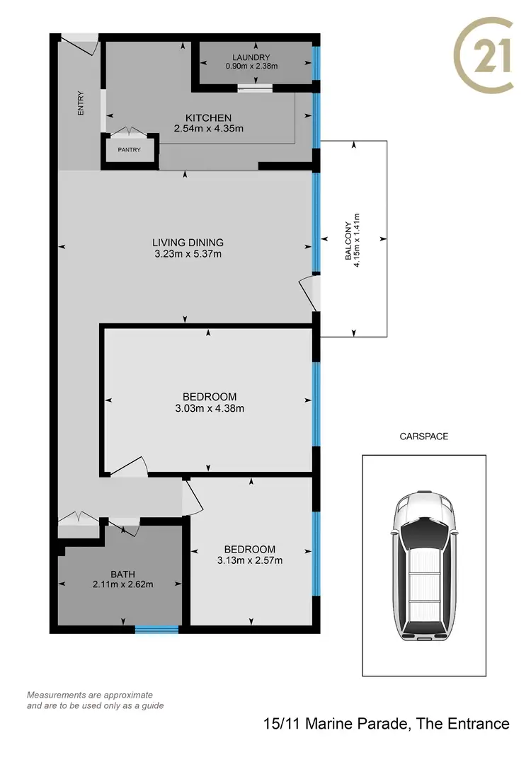 Floorplan of Homely unit listing, 15/11 Marine Parade, The Entrance NSW 2261
