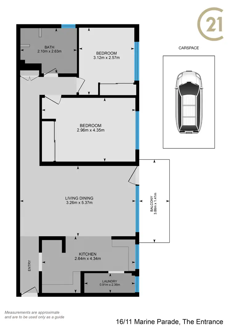 Floorplan of Homely unit listing, 16/11 Marine Parade, The Entrance NSW 2261