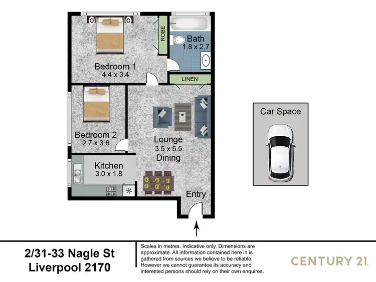 Floorplan of Homely unit listing, 2/31-33 Nagle Street, Liverpool NSW 2170
