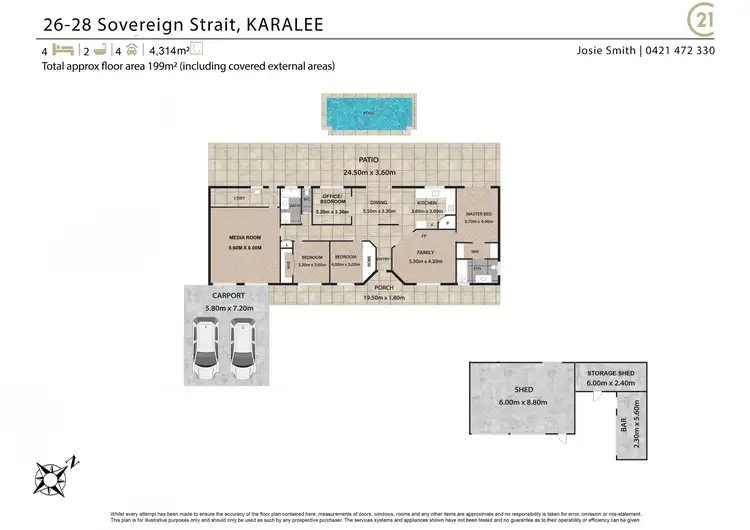 Floorplan of Homely house listing, 26-28 Sovereign Strait, Karalee QLD 4306