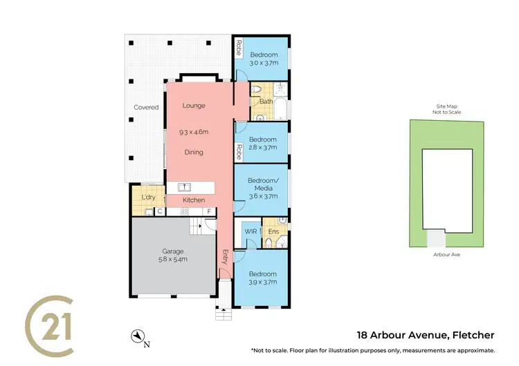 Floorplan of Homely house listing, 18 Arbour Avenue, Fletcher NSW 2287
