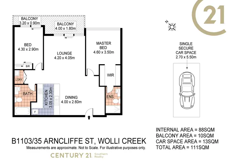 Floorplan of Homely apartment listing, 1103/35B Arncliffe Street, Wolli Creek NSW 2205