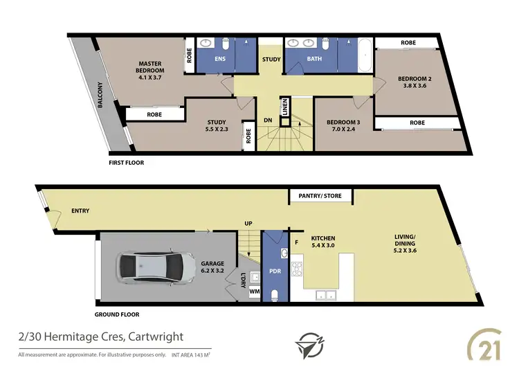 Floorplan of Homely townhouse listing, 2/30 Hermitage Crescent, Cartwright NSW 2168