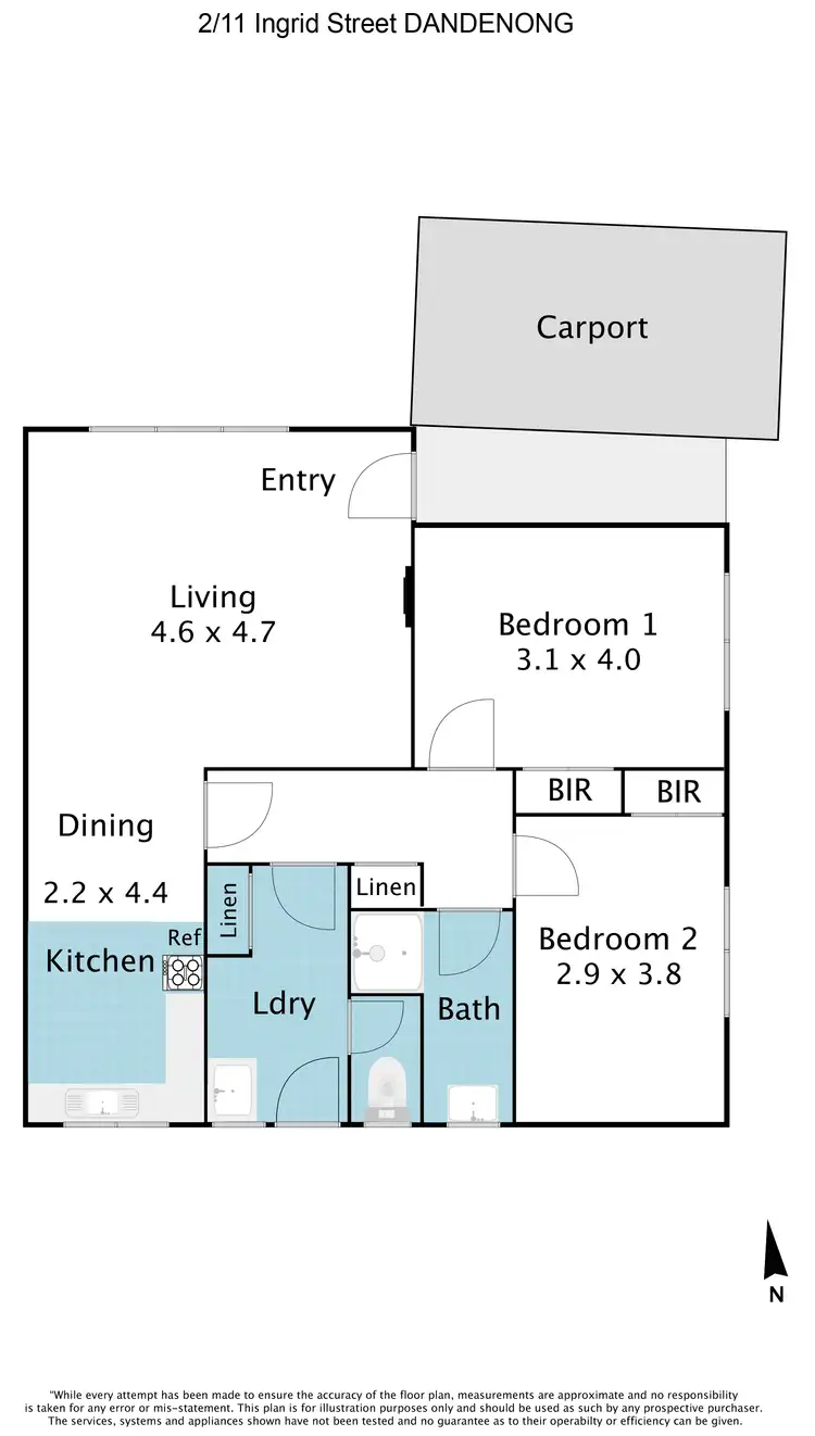 Floorplan of Homely unit listing, 2/11 Ingrid Street, Dandenong VIC 3175