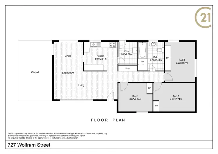 Floorplan of Homely house listing, 727 Wolfram Street, Broken Hill NSW 2880