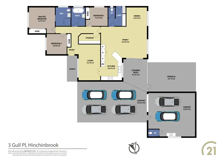 Floorplan of Homely house listing, 3 Gull Place, Hinchinbrook NSW 2168