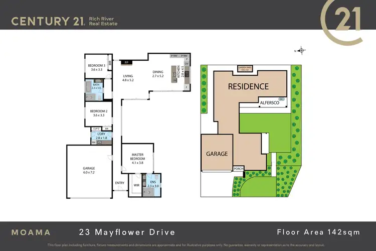 Floorplan of Homely house listing, 23 Mayflower Drive, Moama NSW 2731