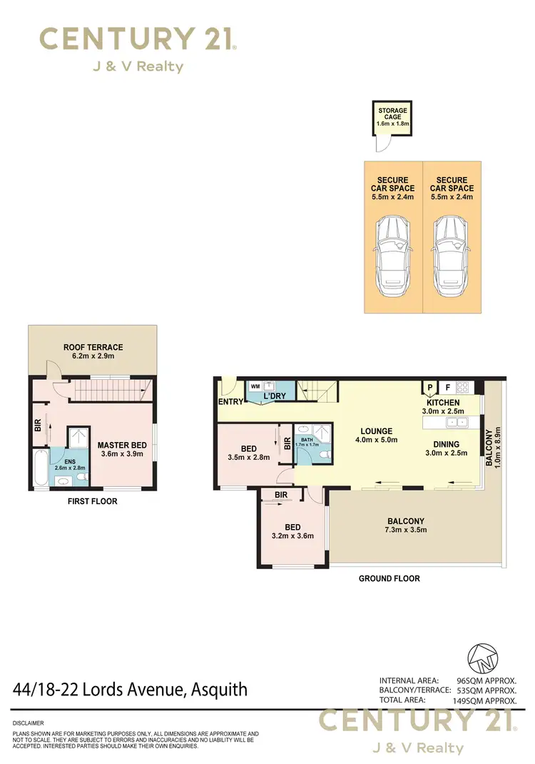 Floorplan of Homely apartment listing, 44/18-22 Lords Avenue, Asquith NSW 2077