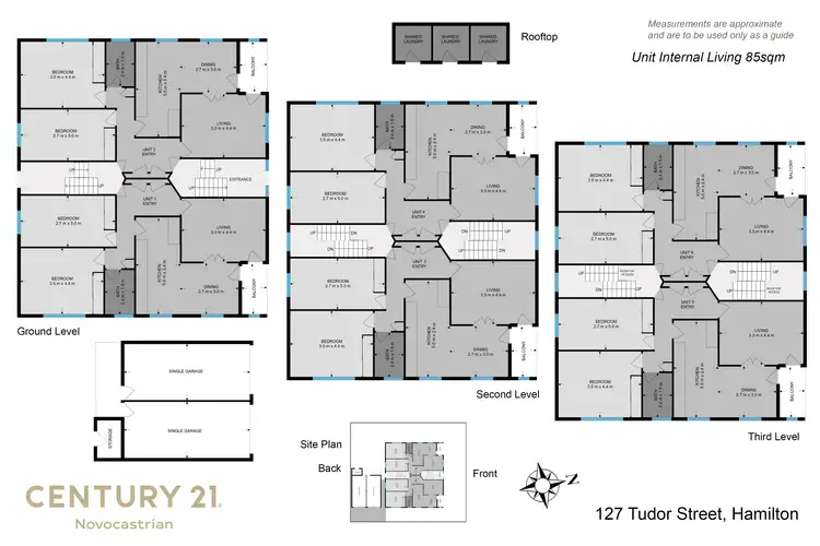 Floorplan of Homely block of units listing, 127 Tudor Street, Hamilton NSW 2303