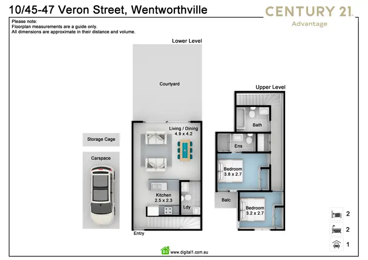 Floorplan of Homely apartment listing, 10/45-47 Veron Street, Wentworthville NSW 2145