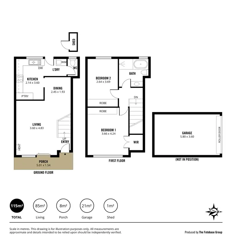 Floorplan of Homely townhouse listing, 1/33 Hughes Street, Unley SA 5061