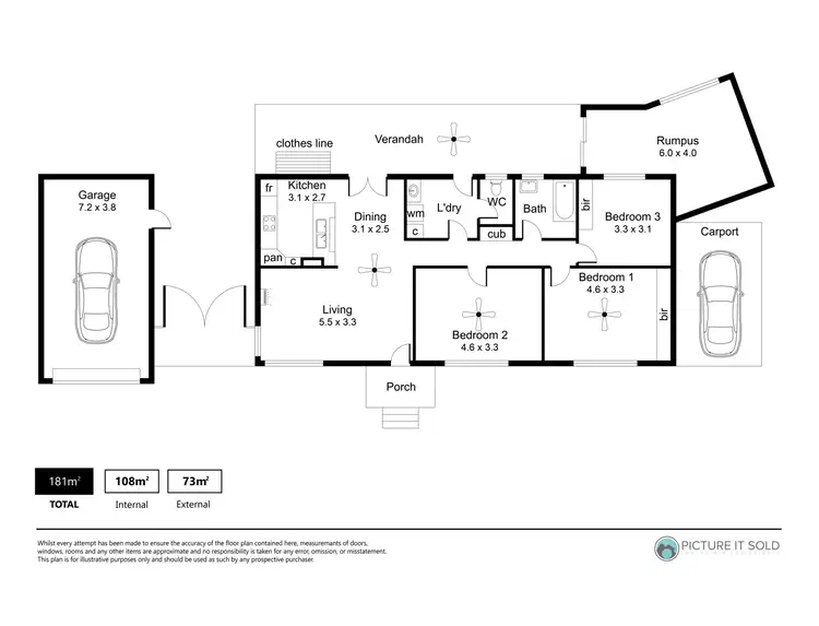 Floorplan of Homely house listing, 3 St Albans Place, Clearview SA 5085