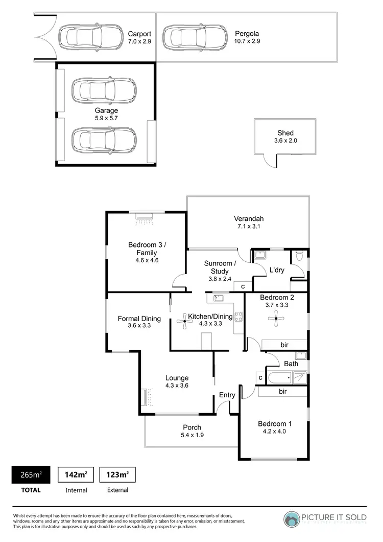 Floorplan of Homely house listing, 4 Melbourne Crescent, Manningham SA 5086