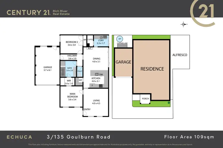Floorplan of Homely unit listing, 3/135 Goulburn Road, Echuca VIC 3564