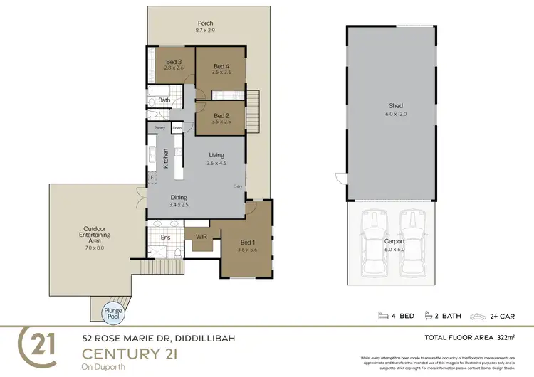 Floorplan of Homely house listing, 52 Rose Marie Drive, Diddillibah QLD 4559