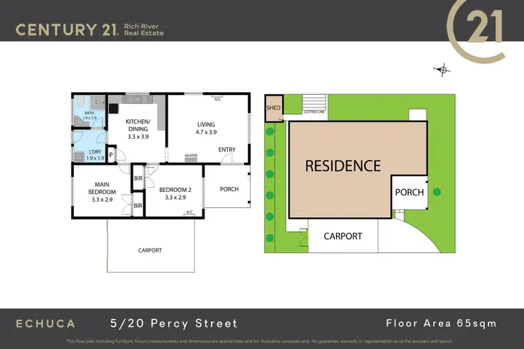 Floorplan of Homely unit listing, 5/20 Percy Street, Echuca VIC 3564