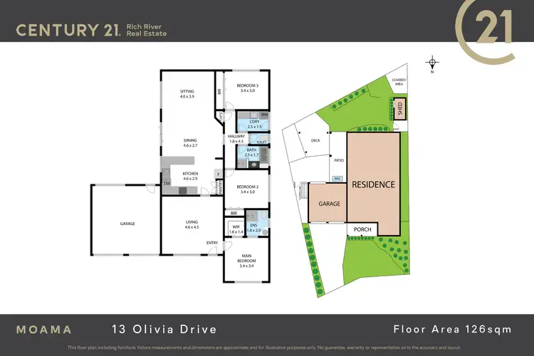 Floorplan of Homely house listing, 13 Olivia Drive, Moama NSW 2731