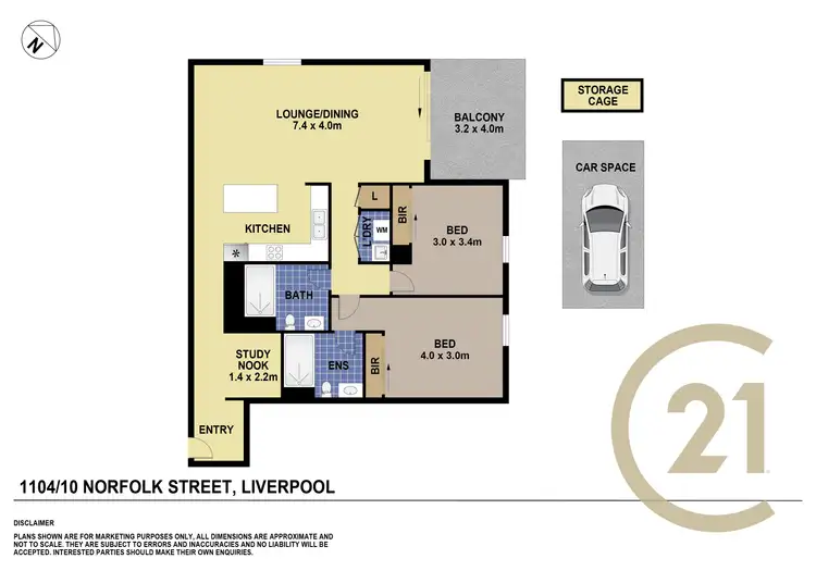 Floorplan of Homely apartment listing, 1104/10 Norfolk Street, Liverpool NSW 2170