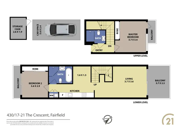 Floorplan of Homely unit listing, 430/17-21 The Crescent, Fairfield NSW 2165