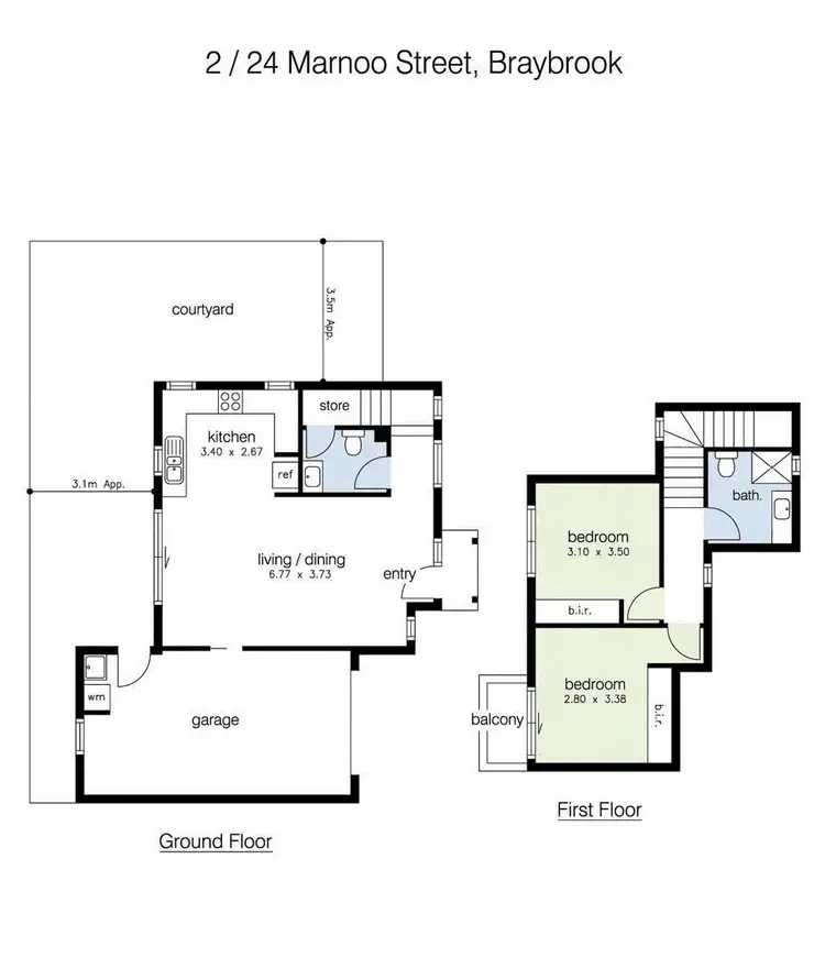 Floorplan of Homely apartment listing, 2/24 Marnoo Street, Braybrook VIC 3019