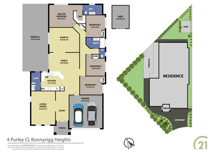 Floorplan of Homely house listing, 4 Purley Close, Bonnyrigg Heights NSW 2177