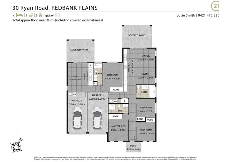 Floorplan of Homely semi-detached listing, 30 Ryan Road, Redbank Plains QLD 4301