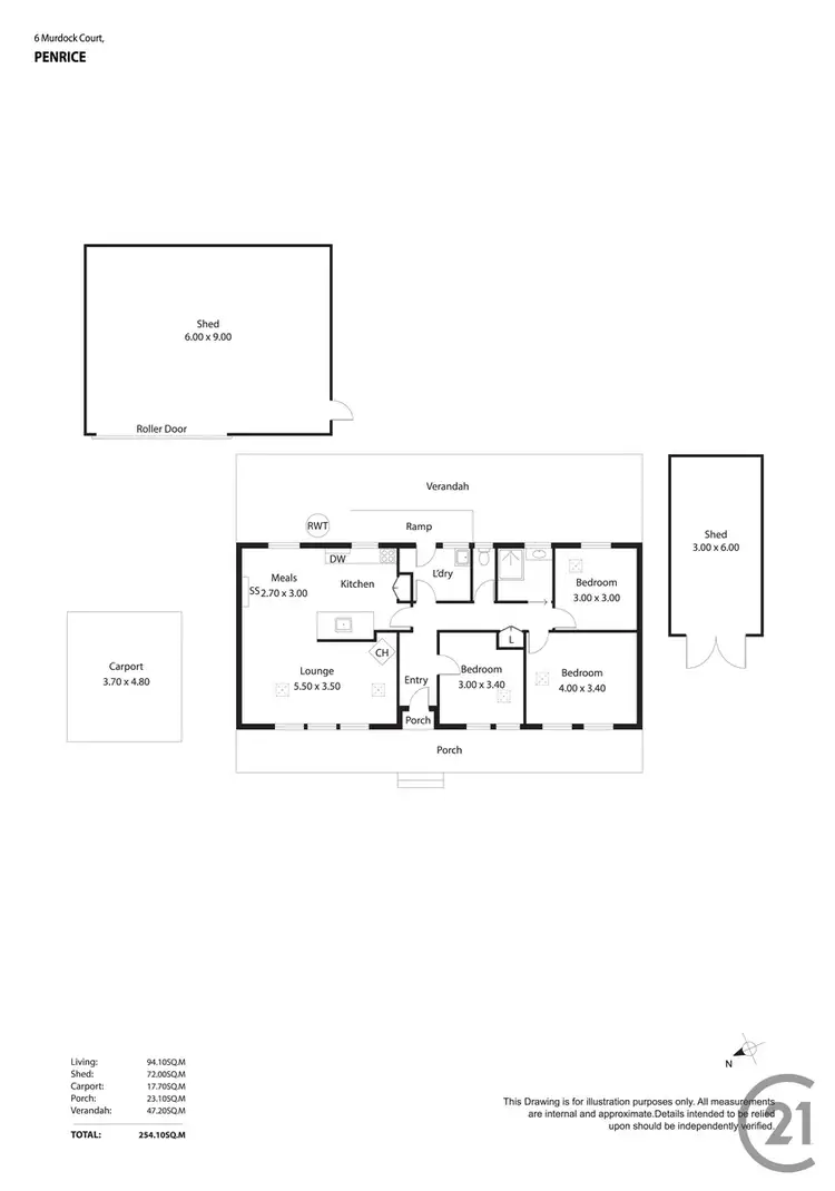 Floorplan of Homely house listing, 6 Murdock Court, Penrice SA 5353