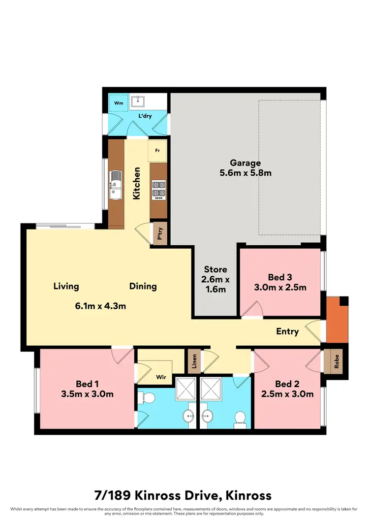 Floorplan of Homely house listing, 7/189 Kinross Drive, Kinross WA 6028
