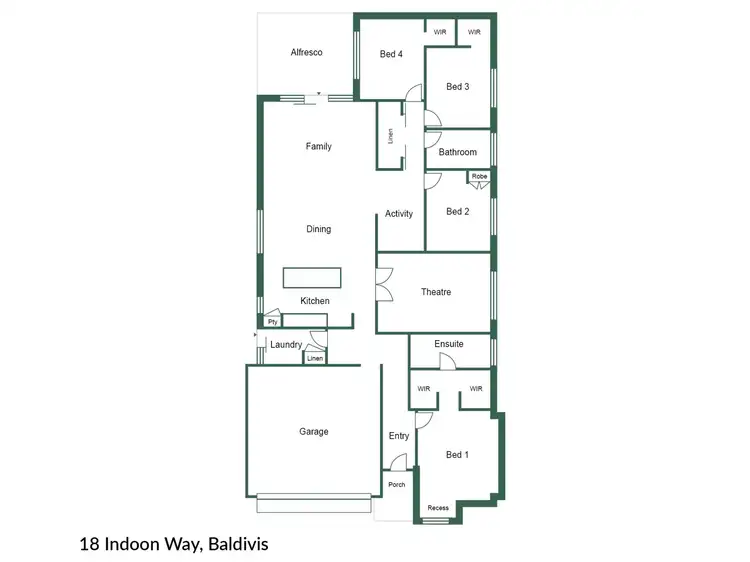 Floorplan of Homely house listing, 18 Indoon Way, Baldivis WA 6171