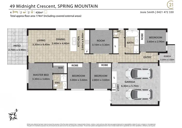 Floorplan of Homely house listing, 49 Midnight Crescent, Spring Mountain QLD 4300
