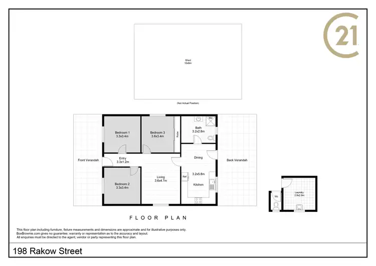 Floorplan of Homely house listing, 198 Rakow Street, Broken Hill NSW 2880