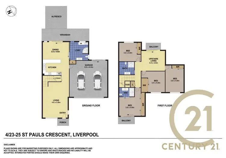 Floorplan of Homely townhouse listing, 4/23-25 St Pauls Crescent, Liverpool NSW 2170