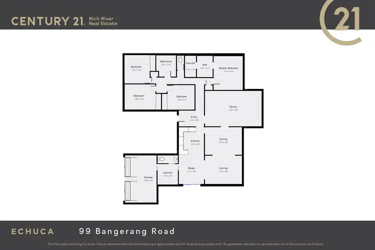 Floorplan of Homely house listing, 99 Bangerang Road, Echuca VIC 3564