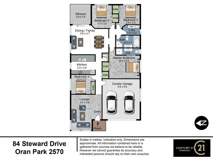 Floorplan of Homely house listing, 84 Steward Drive, Oran Park NSW 2570