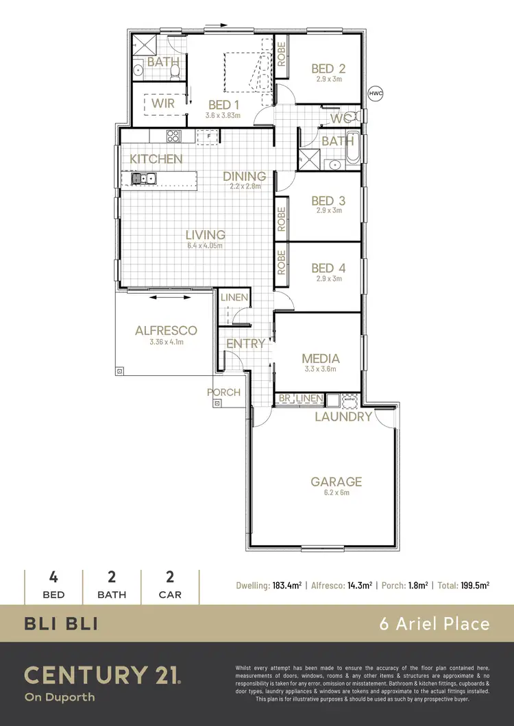 Floorplan of Homely house listing, 6 Ariel Place, Bli Bli QLD 4560