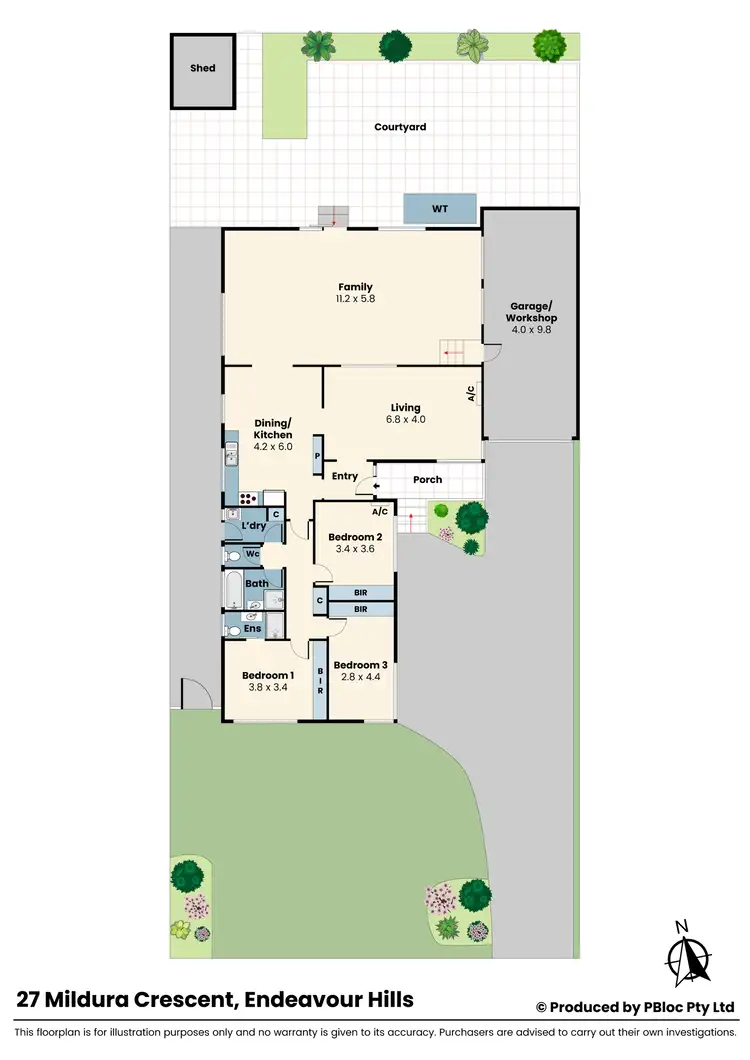 Floorplan of Homely house listing, 27 Mildura Crescent, Endeavour Hills VIC 3802