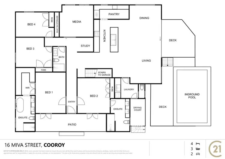 Floorplan of Homely house listing, 16 Miva Street, Cooroy QLD 4563