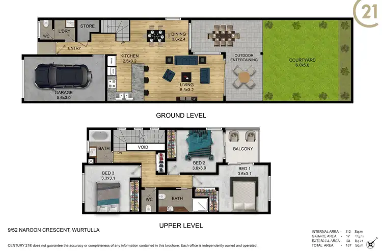 Floorplan of Homely townhouse listing, 9/52 Naroon Crescent, Wurtulla QLD 4575