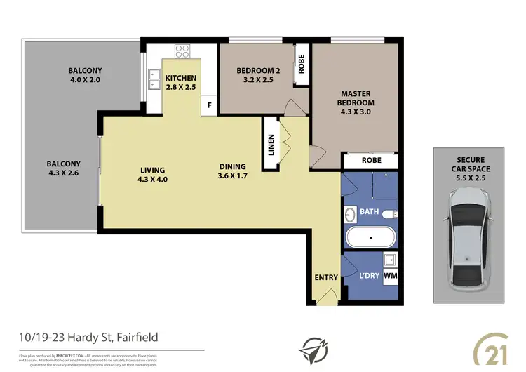 Floorplan of Homely unit listing, 10/19-23 Hardy Street, Fairfield NSW 2165