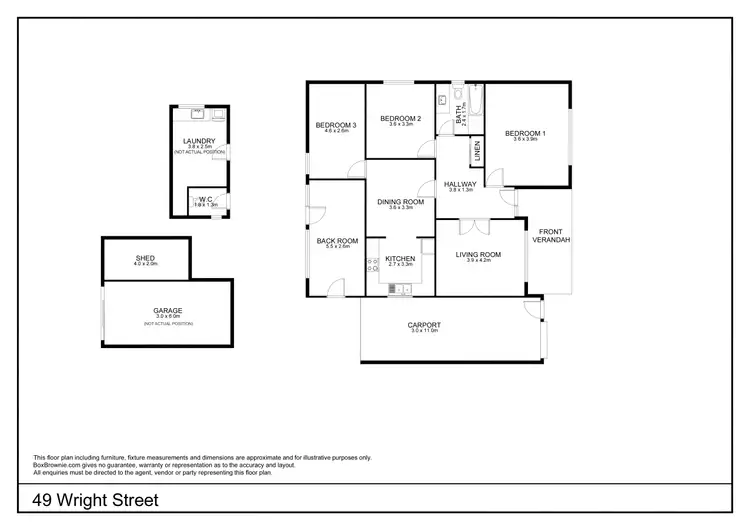 Floorplan of Homely house listing, 49 Wright Street, Broken Hill NSW 2880