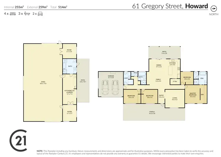 Floorplan of Homely rural property listing, 61 Gregory Street, Howard QLD 4659