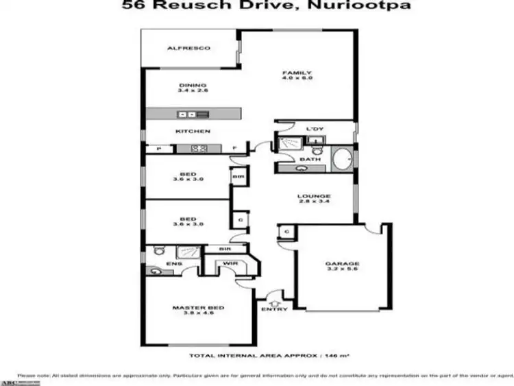 Floorplan of Homely house listing, 56 Reusch Drive, Nuriootpa SA 5355