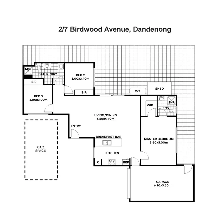 Floorplan of Homely unit listing, 2/7 Birdwood Avenue, Dandenong VIC 3175
