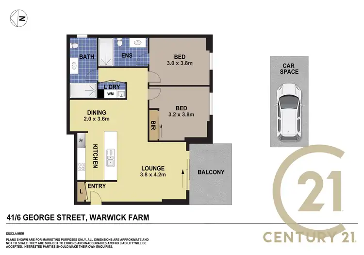 Floorplan of Homely apartment listing, 41/6-8 George Street, Warwick Farm NSW 2170