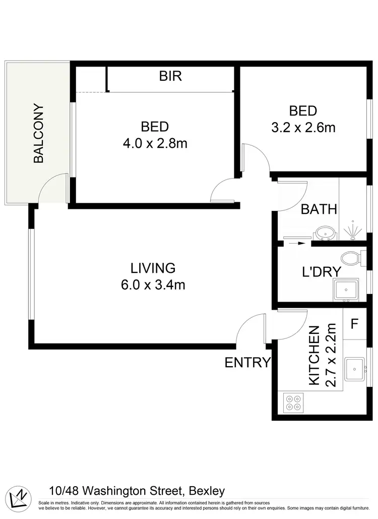 Floorplan of Homely apartment listing, 10/48 Washington Street, Bexley NSW 2207