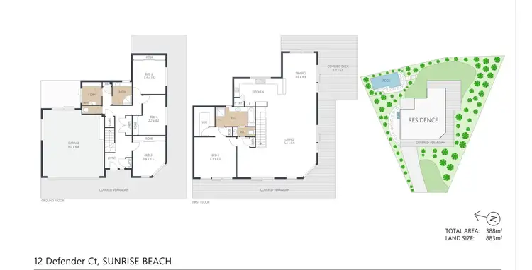Floorplan of Homely house listing, 12 Defender Court, Sunrise Beach QLD 4567