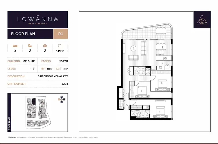 Floorplan of Homely apartment listing, 3105/38-44 Lowanna Drive, Buddina QLD 4575