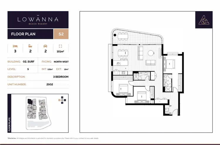 Floorplan of Homely apartment listing, 2502/38-44 Lowanna Drive, Buddina QLD 4575