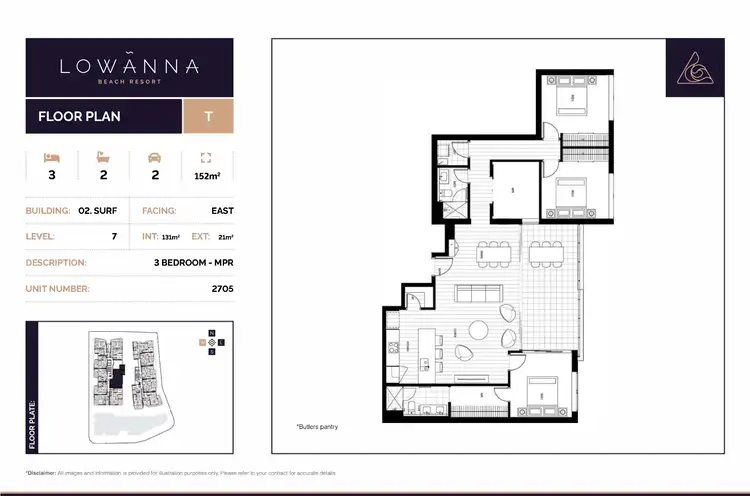 Floorplan of Homely apartment listing, 2705/38-44 Lowanna Drive, Buddina QLD 4575